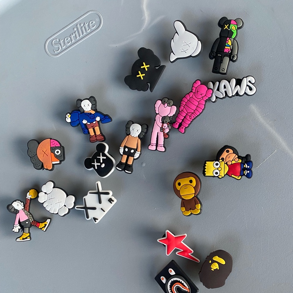 Kaws croc charms